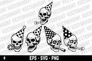 Festive skull mascot, a Person Illustration by Vectorhight (Thumbnail 1 of 3)