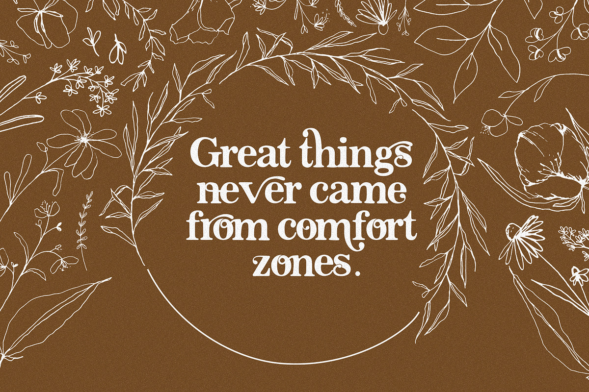 Vintage Stylist Font + Florals, a Serif Font by Creativeqube Design (Photo 3 of 18)