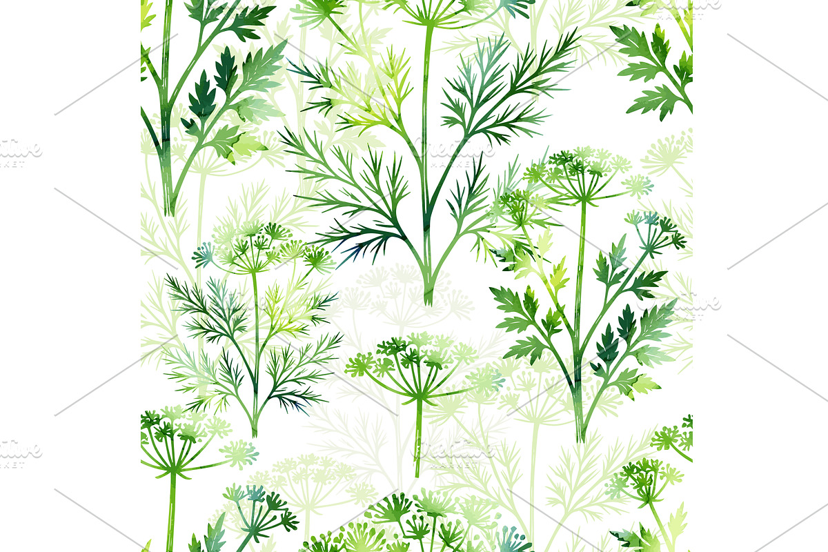 Seamless pattern with watercolor, a Food Illustration by Nenahliadava Design