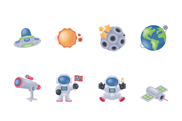 Space Astronaut Icons Pack preview 2