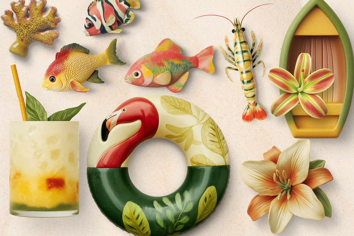 Tropical Playground PNG Objects, an Object Graphic by Iconogenic (Photo 7 of 7)