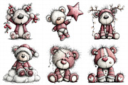 Whimsical Christmas Teddy Clipart, an Illustration by Daily.Designs (Thumbnail 3 of 5)