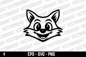 Illustration of fox head., an Animal Illustration by Vectorhight
