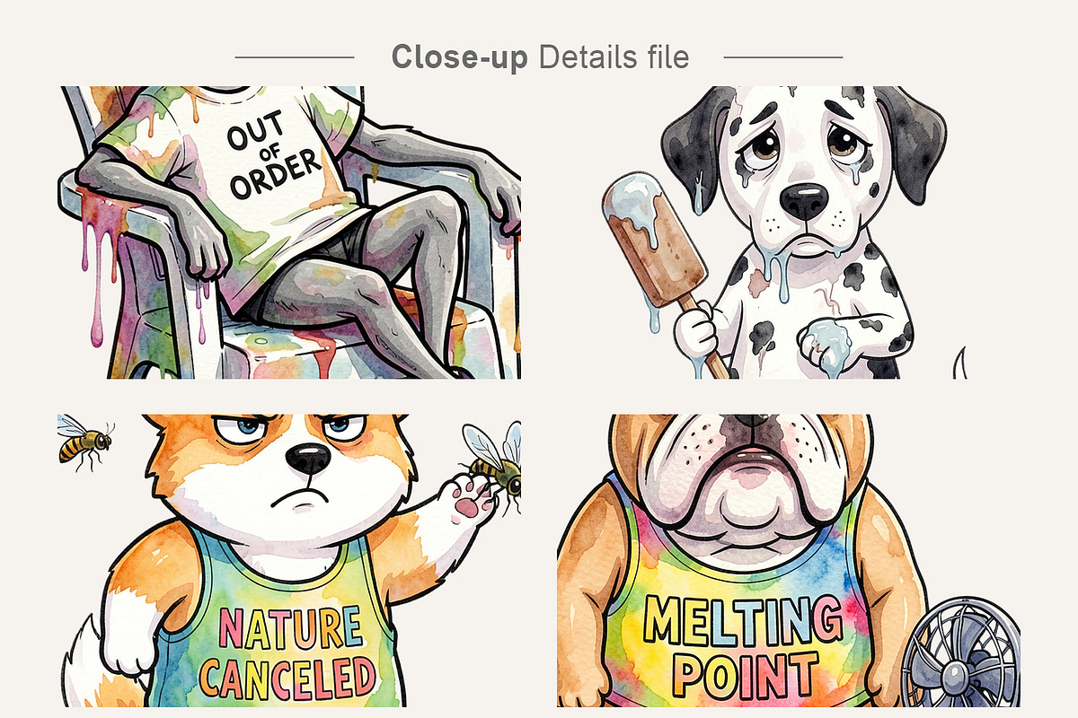 Sarcastic Summer Dog Sublimation, an Illustration by Artnoy (Photo 4 of 8)