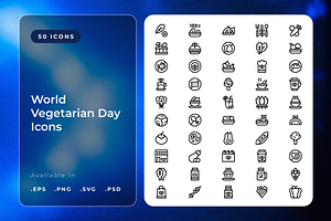 World Vegetarian Day Icons, an Icon by Wencory