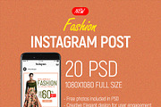 20 Fashion Instagram Post Templates, a Social Media Template by Mehul Munjani (Thumbnail 4 of 4)
