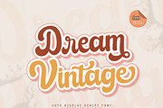 Dream Vintage, a Handwritten Font by Mini_World (Thumbnail 1 of 5)