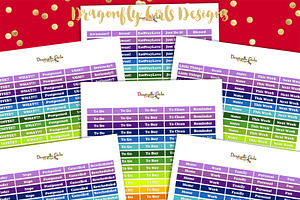 Rainbow Organizational Stickers