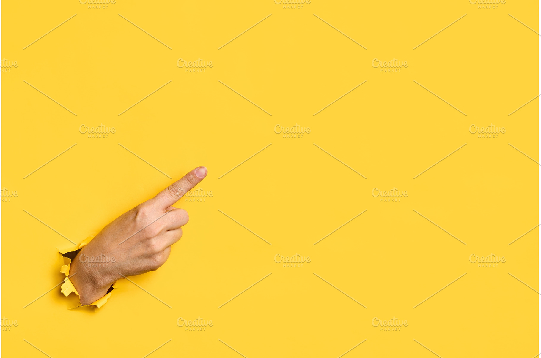 Female hand pointing empty copy, a Business Photo by Gladkov photography