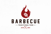 Barbecue Fire Logo Template, a Branding & Logo Template by vectorwithin (Thumbnail 1 of 4)