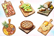 Watercolor Summer Cutting Board PNG, an Illustration by Canvas Craft (Thumbnail 3 of 4)