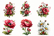 Whimsical Spring flowers clipart, an Illustration by Designworld (Thumbnail 2 of 8)