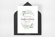 Modern Foliage Wedding Suite, an Invitation Template by Azka Creative (Thumbnail 4 of 5)