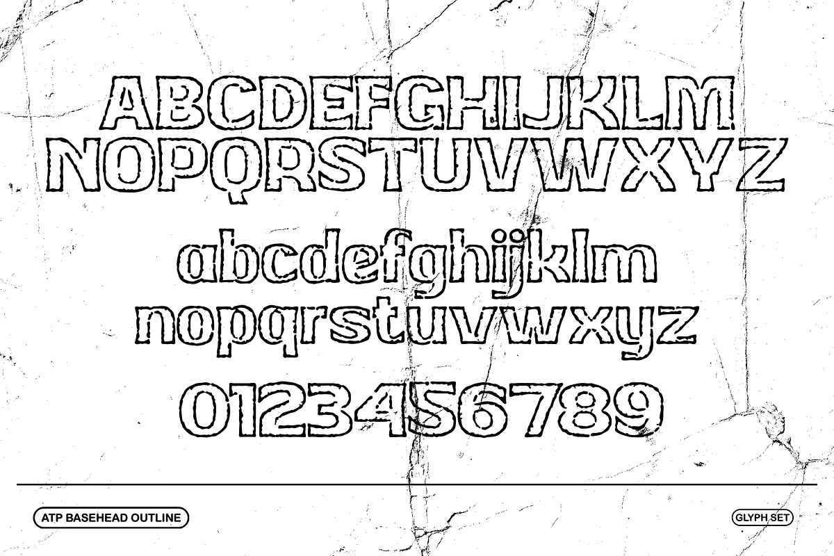 Basehead Outline - Rough Font, a Sans Serif Font by Typeparties (Photo 6 of 6)