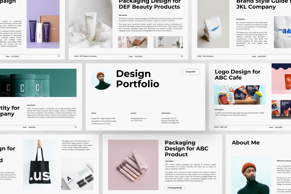 Portfolio PowerPoint Template, a Presentation Template by Design18th (Photo 8 of 9)