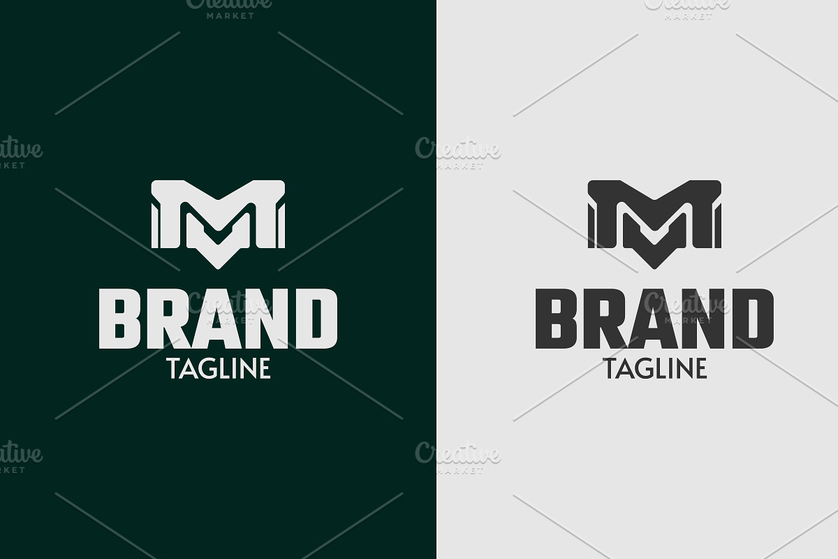 Initial letter MV monogram logo, a Branding & Logo Template by nicemorning