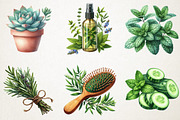 Botanical Wellness Watercolor Png, an Icon by RobertsArt (Thumbnail 7 of 7)