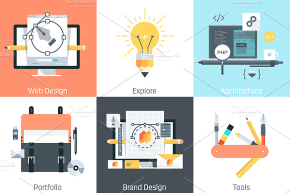 Design And Development Icon Set