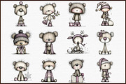 Whimsical Christmas Teddy Clipart Bu, an Illustration by Sublimation Artist (Thumbnail 3 of 6)