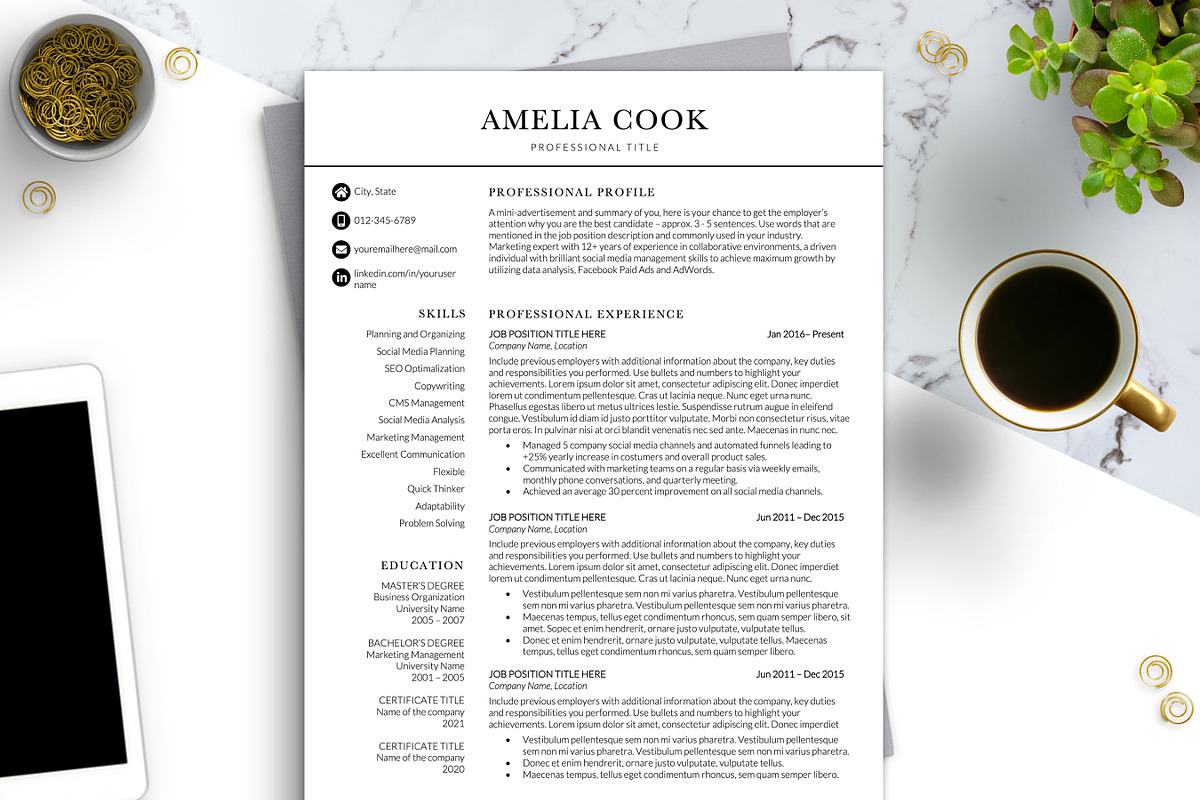 Modern Simple CV Resume Template, a Resume Template by BestResumes.Co (Photo 1 of 8)