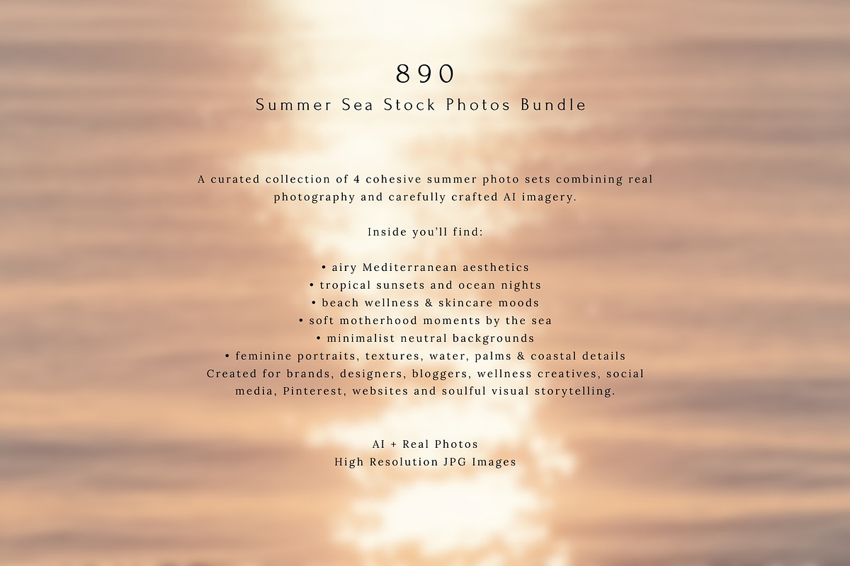 890 Summer Beach Stock Images Bundle, a Beauty & Fashion Photo by Allure Art (Photo 2 of 19)