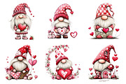 Whimsical Valentine Gnome Clipart, an Illustration by Design Market (Thumbnail 2 of 5)