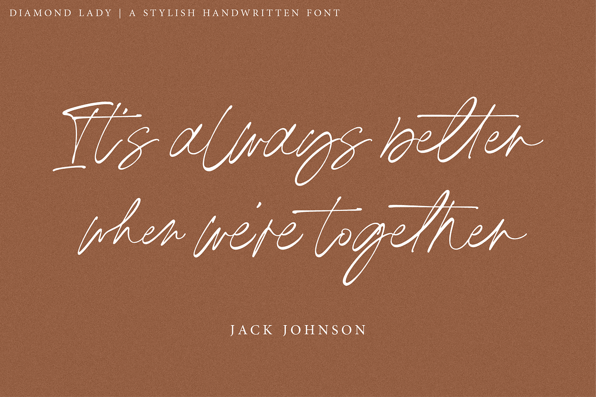 Diamond Lady – Handwritten Font, a Script Font by RedyStudio (Photo 7 of 10)