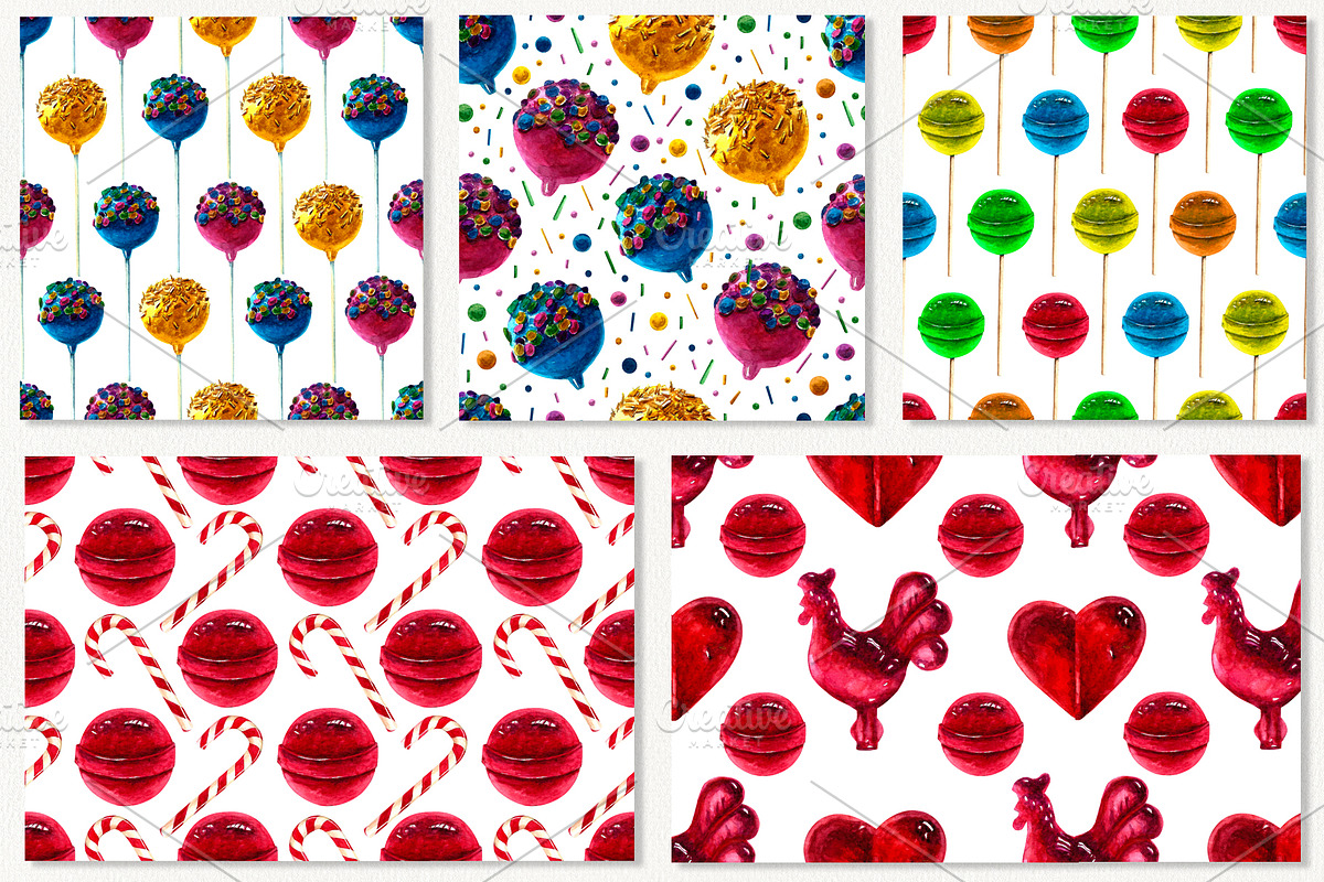 Watercolor sweets clipart, an Illustration by Vikeriya (Photo 8 of 8)