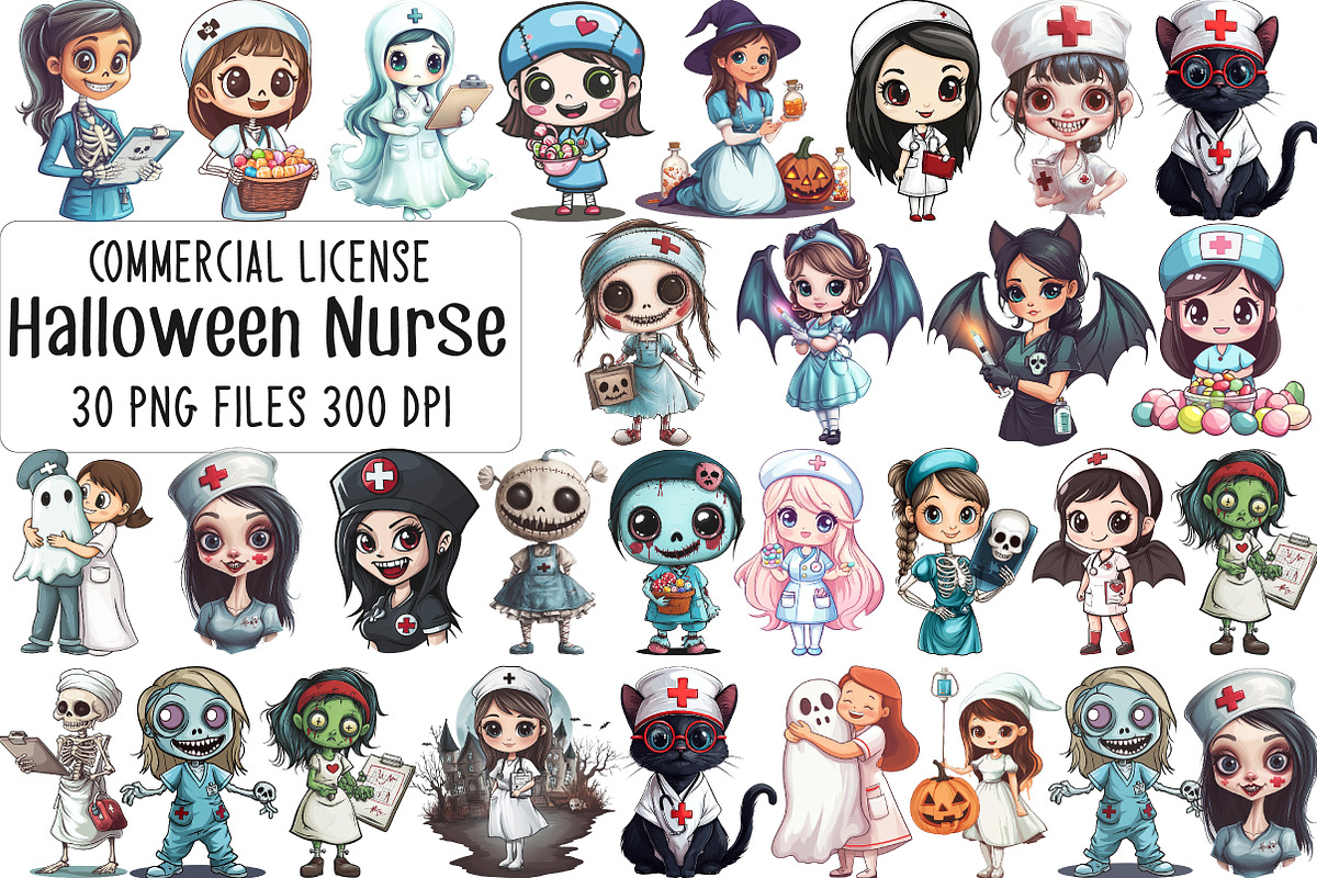 Halloween Nurse PNG Sublimation, an Illustration by CraftArtStudio (Photo 1 of 6)
