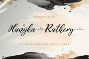 Hanyka Rathery - Lovely Script Font, a Script Font by StringLabs (Thumbnail 1 of 11)