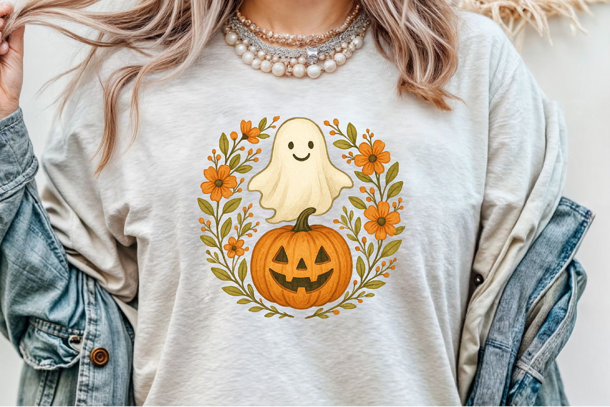 Ghost Pumpkin Fall Autumn Halloween, an Illustration by Sublimation Artist (Photo 5 of 9)