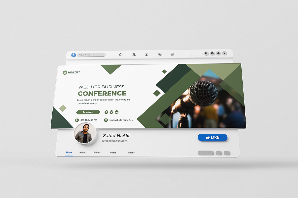 Webinar Facebook Cover Banner Design preview 2