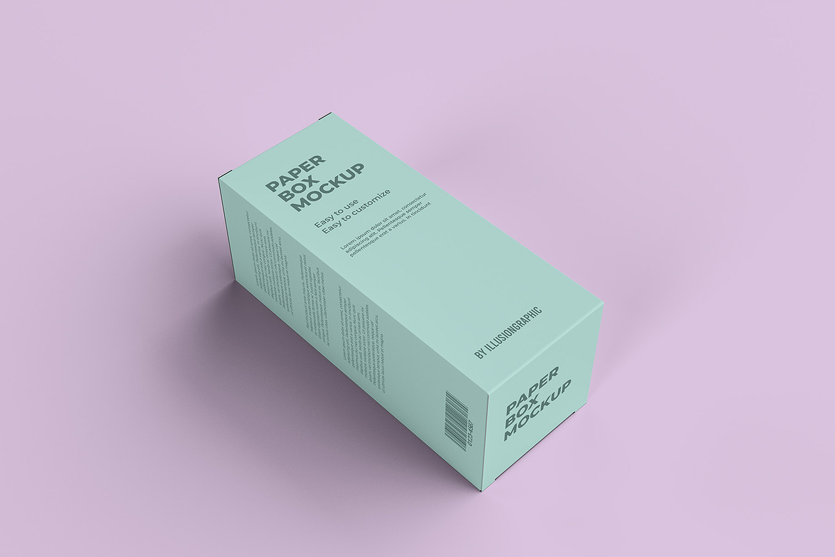 Paper Box Mockup - 8 views, a Packaging Mockup by Illusiongraphic (Photo 9 of 21)