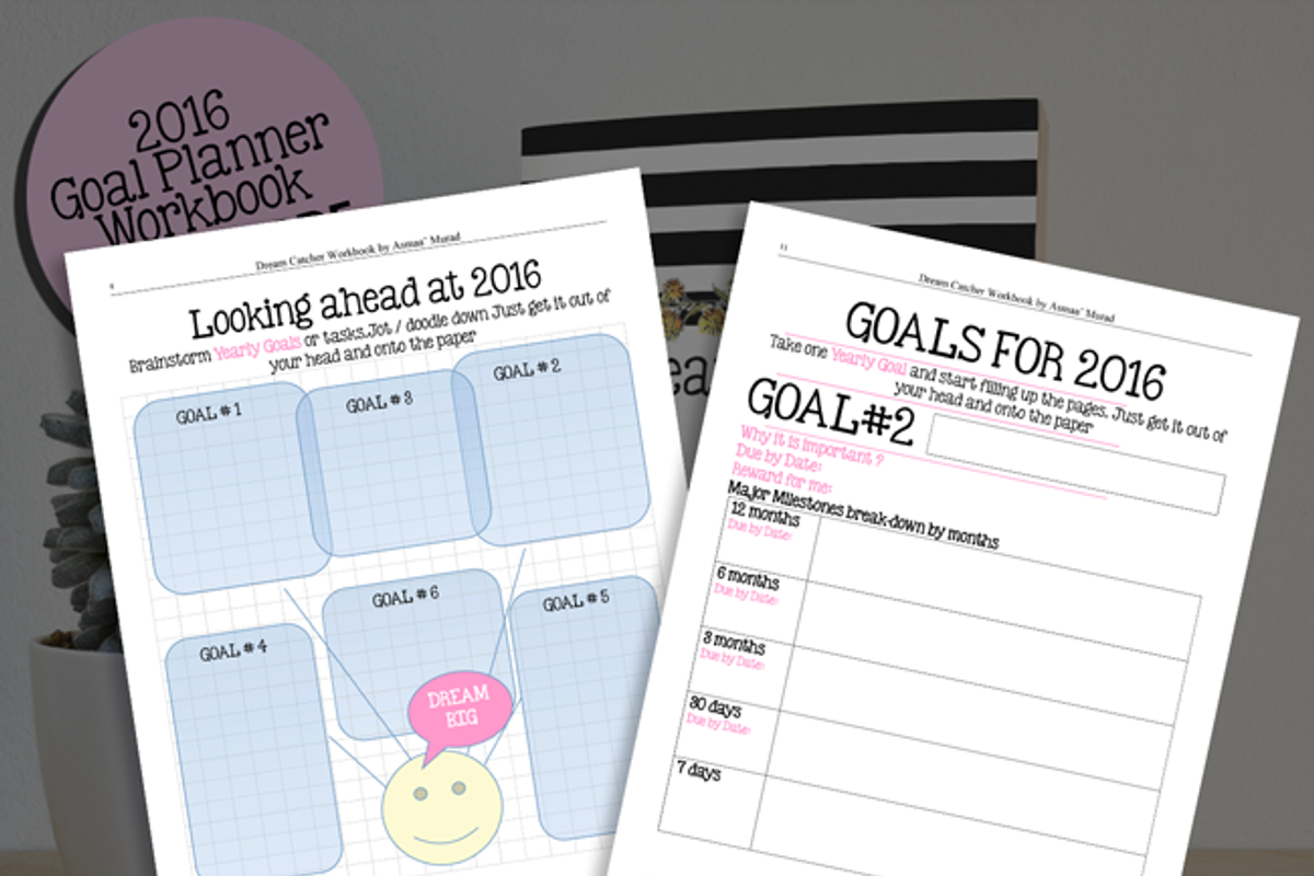 Goal Planner Workbook 2018- Updated, a Stationery Template by artinspirestudio (Photo 4 of 4)