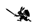 Warrior Bunny Knight Silhouette, an Illustration by jahid234 (Thumbnail 39 of 49)