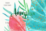 Tropical leaves. Amazonia gold, a Decorative Illustration by LABFcreations (Thumbnail 2 of 8)