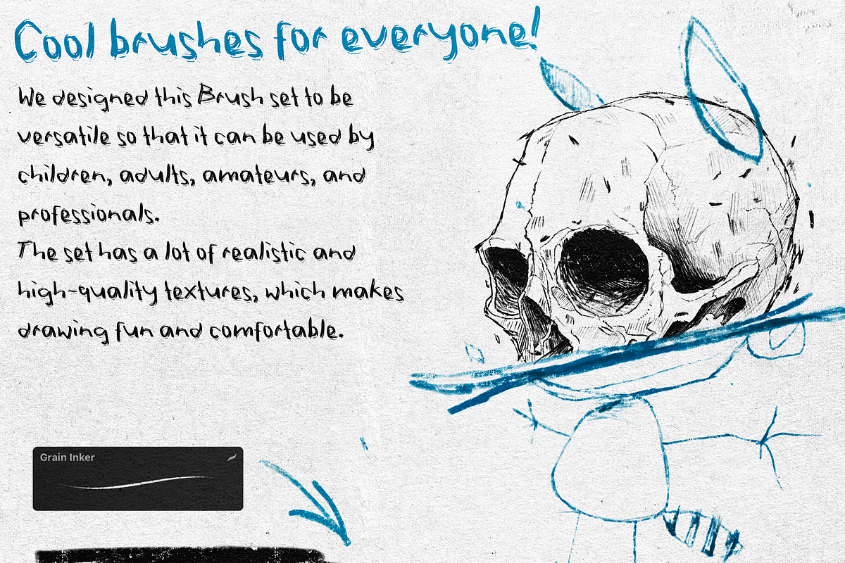 Crayon Doodle Drawing Brushes, a Brush Add-On by BrushArchive (Photo 3 of 6)