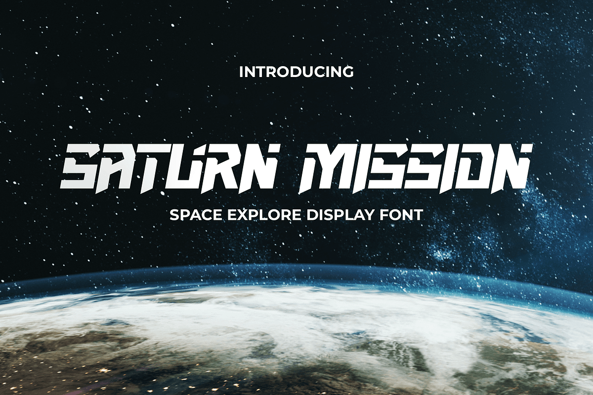 Saturn Mission-Explore Display Font, a Sans Serif Font by Pinisi ART (Photo 1 of 10)