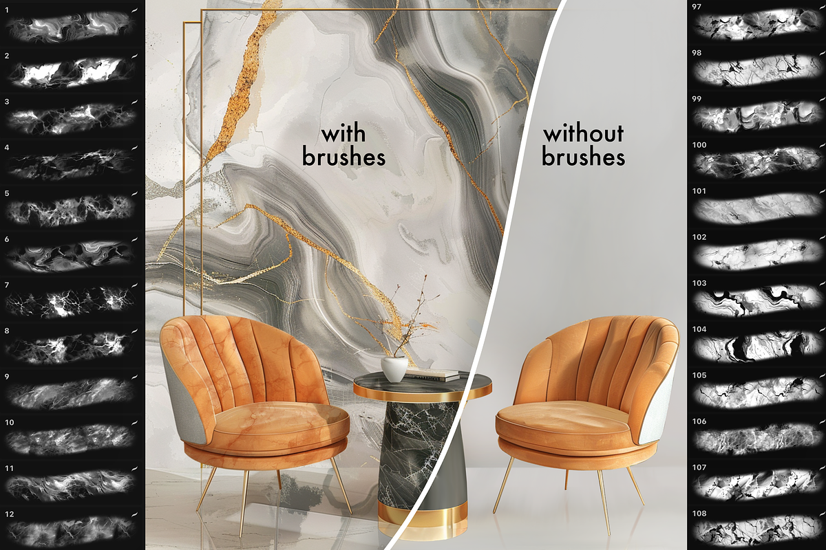 Marble Texture procreate brushes, a Brush Add-On by Revabrush (Photo 6 of 9)