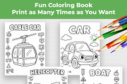 Transportation Coloring Book for Kid, an Education Illustration by Mohammad Sarfaraz (Thumbnail 6 of 17)