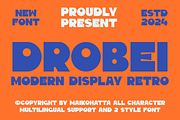 Drobei - Modern Display Retro, a Sans Serif Font by MaikoHatta (Thumbnail 1 of 10)