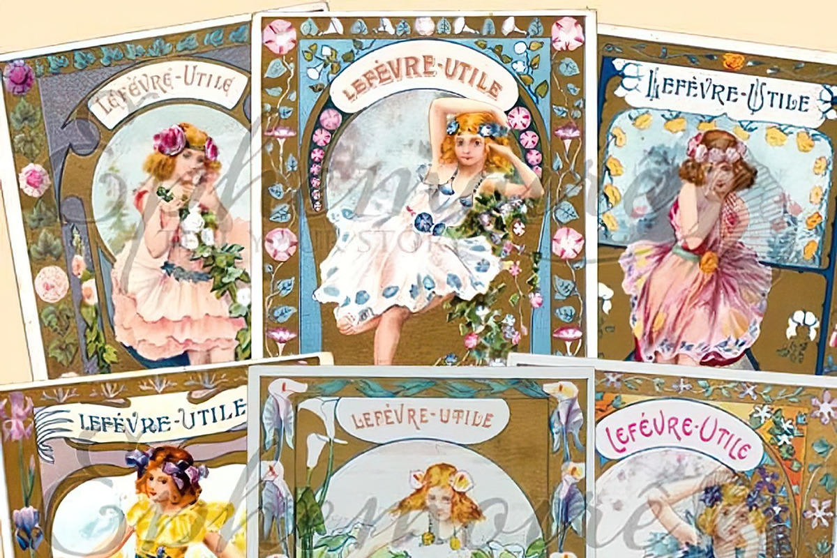 Vintage Biscuit Trading Cards, a Food Illustration by ephemoire