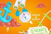 Bright Travel Items Scene Generator, a Product Mockup by mysuperproject (Thumbnail 3 of 16)