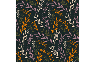 Colorful autumn leaves create, an Illustration by okskukuruza