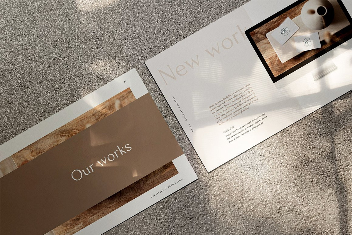 Karma Corporate Presentation, a Presentation Template by Blue Kite Creative (Photo 4 of 19)