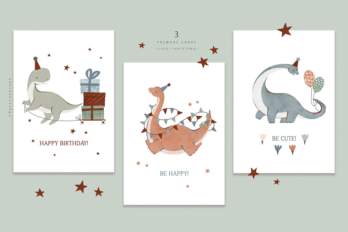 HAPPY DINO graphic set, an Object Graphic by erasovas (Photo 5 of 13)