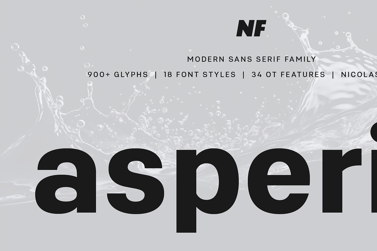 Asperia Typeface, a Sans Serif Font by NicolassFonts (Photo 1 of 8)