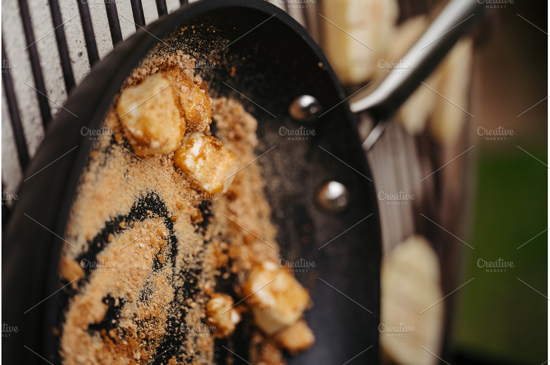 Melting brown sugar and butter in, a Food & Drink Photo by HalfPoint