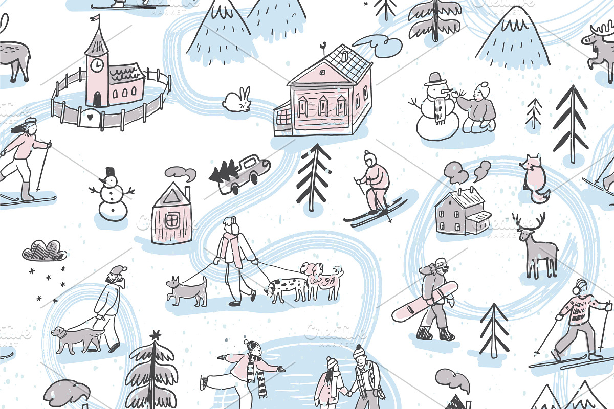 Winter, a Pattern Graphic by GooseFrol (Photo 4 of 8)