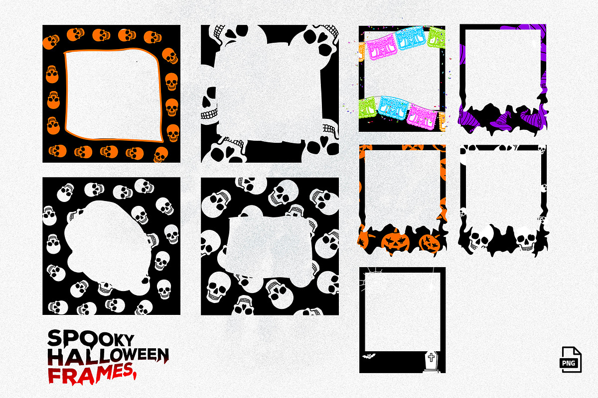 Spooky Halloween Social Media Frames, an Object Graphic by Layerform Design Co. (Photo 2 of 4)
